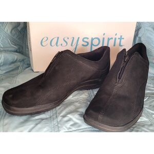 Easy Spirit SeaAutograph SC Black Suede 7.5M Women's Leather Shoes Heels Flats
